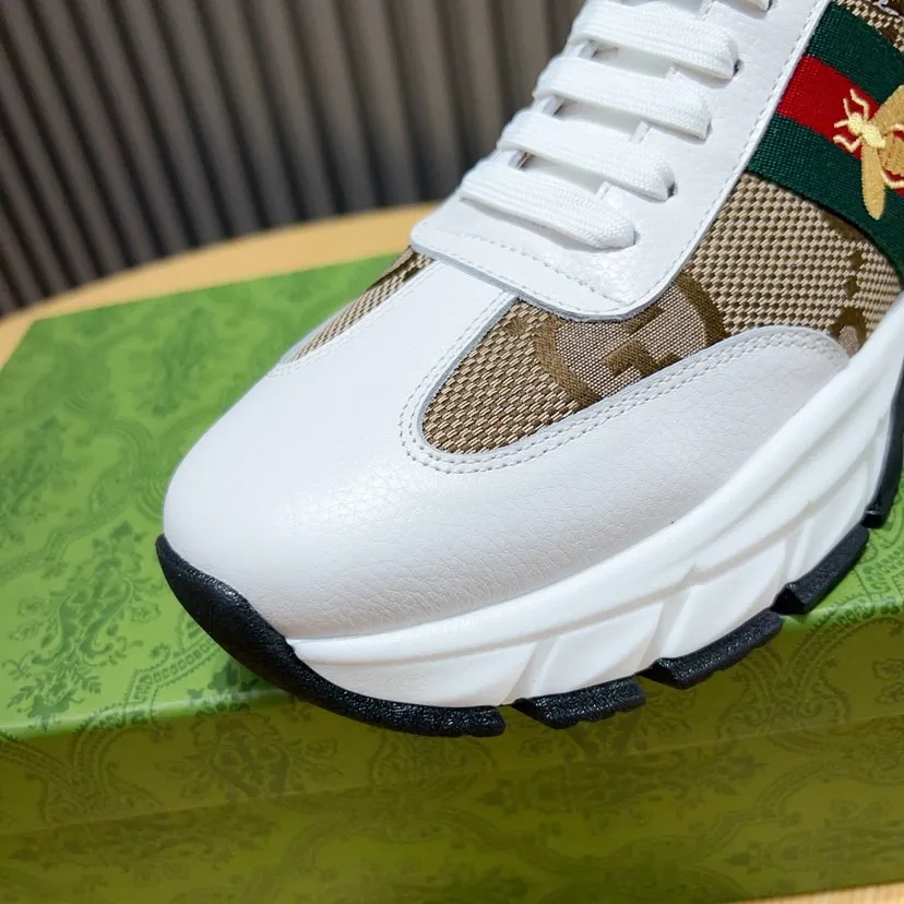 Factory P420💰[gucci] New original men's fashionable casual shoes, exclusive original mold opening, the upper is made of original fabric with first-layer cowhide, comfortable sheepskin lining, rubber combination, lightweight foaming, wear-resistant and non-slip outsole, comfortable to wear🎋Fine workmanship, worthy of wearing, comfortable to wear, impeccable quality and workmanship. Code number 38-44